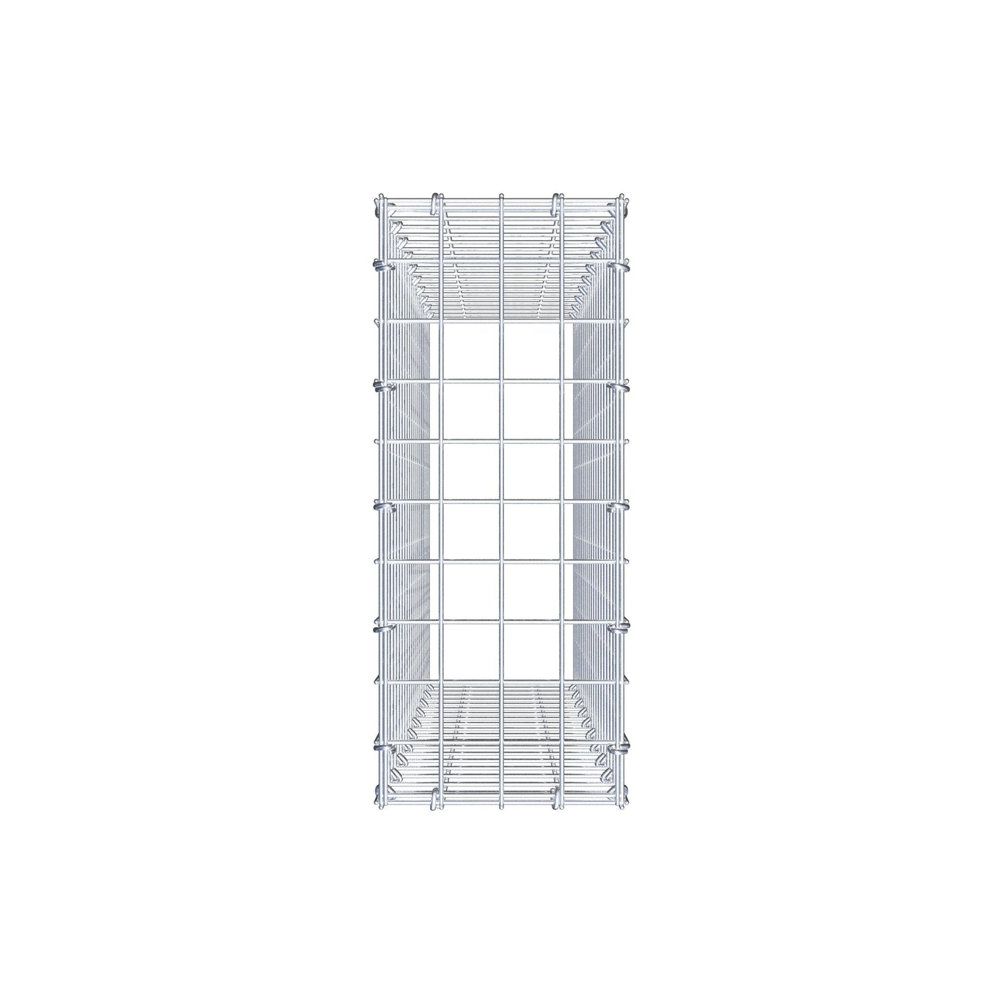 Type 3 oplegkorf 100 cm x 20 cm x 50 cm (L x H x D), maaswijdte 5 cm x 5 cm, C-ring