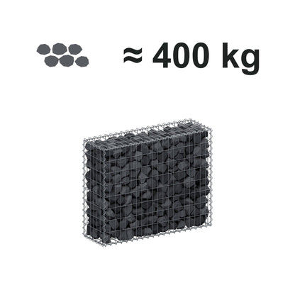 Gabion 100 cm x 80 cm x 30 cm (L x H x D), maskstorlek 5 cm x 10 cm, spiral