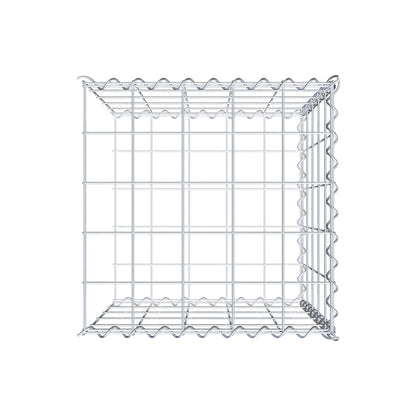 Aangegroeide schanskorf type 2 50 cm x 50 cm x 50 cm (L x H x D), maaswijdte 10 cm x 10 cm, spiraal