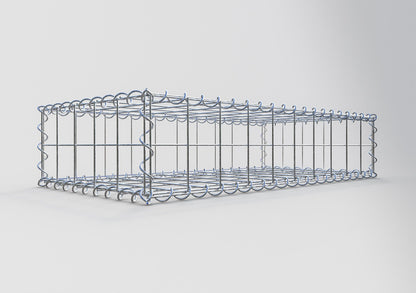 Schanskorf 100 cm x 20 cm x 50 cm (L x H x D), maaswijdte 10 cm x 10 cm, spiraalvormig