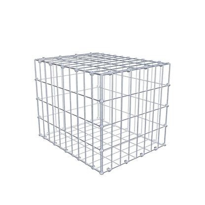 Schanskorf 50 cm x 40 cm x 40 cm (L x H x D), maaswijdte 5 x 10 cm, spiraalring