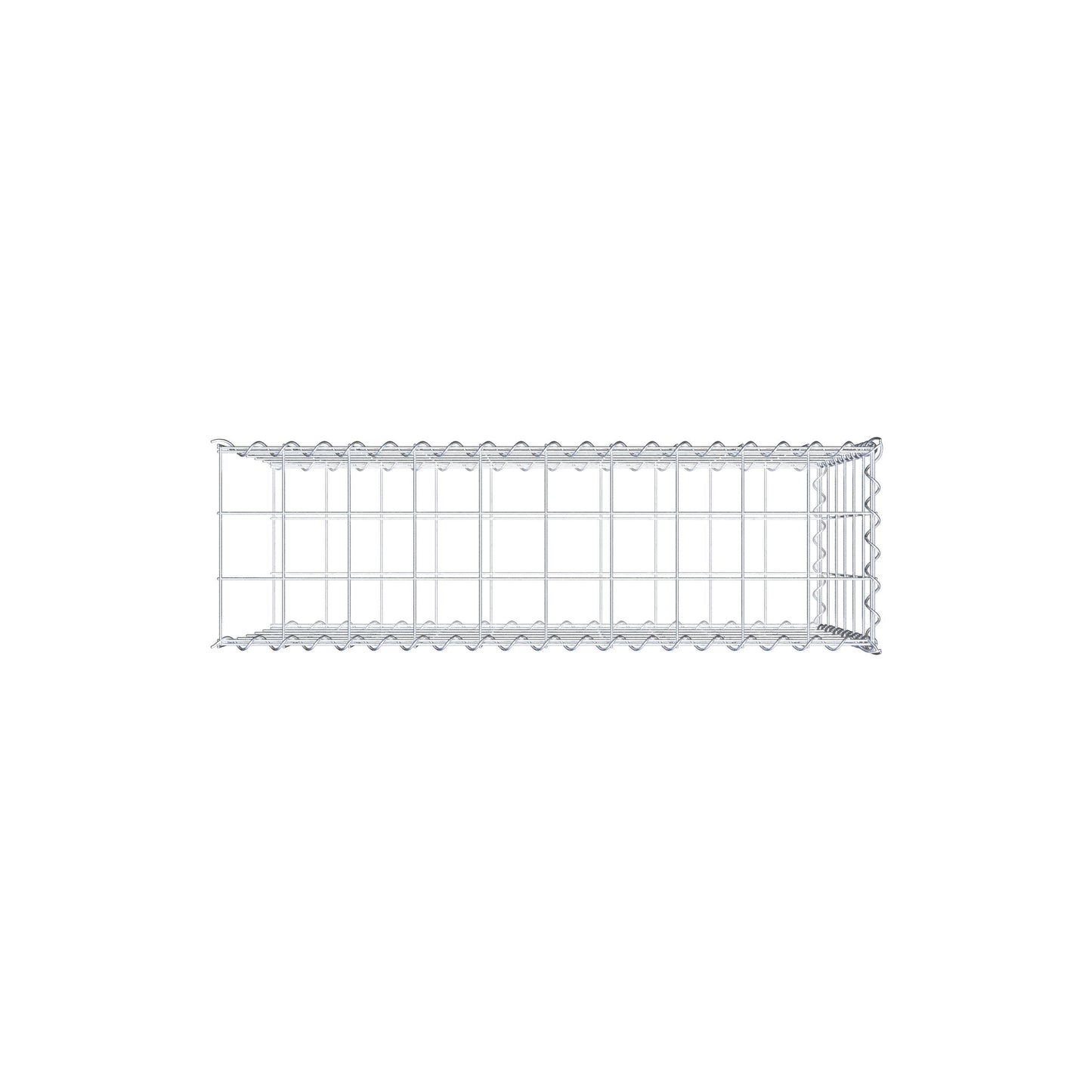 Aangegroeide schanskorf type 2 100 cm x 60 cm x 30 cm (L x H x D), maaswijdte 10 cm x 10 cm, spiraal