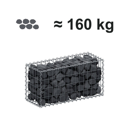 Gabion 80 cm x 40 cm x 30 cm (L x H x P), mailles 5 cm x 10 cm, spirale