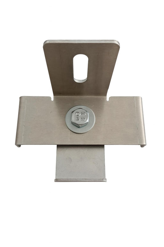 Klem met hekhouder Maaswijdte 10 x 10 cm, aluminium