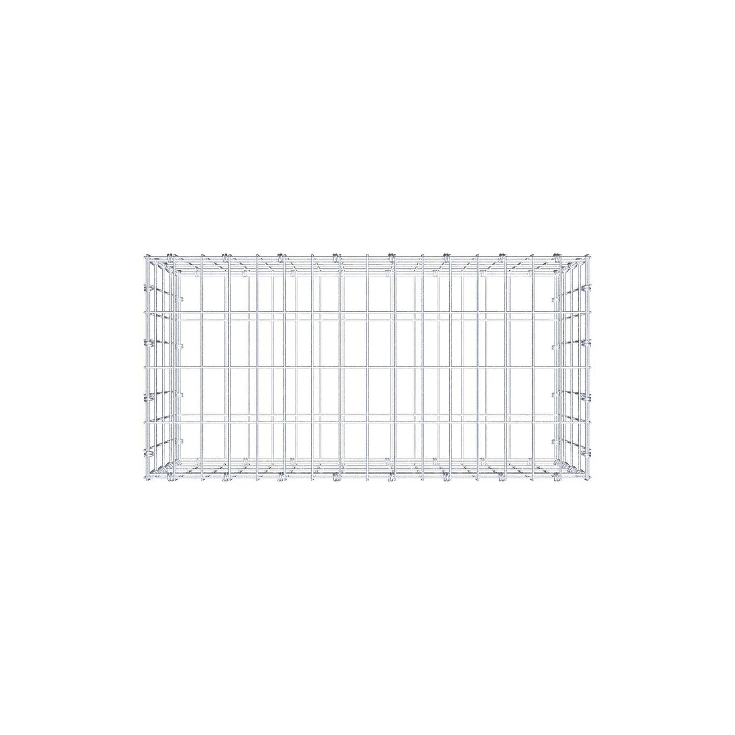 Gabione 80 cm x 40 cm x 40 cm (L x H x T), Maschenweite 5 x 10 cm, Spiralring