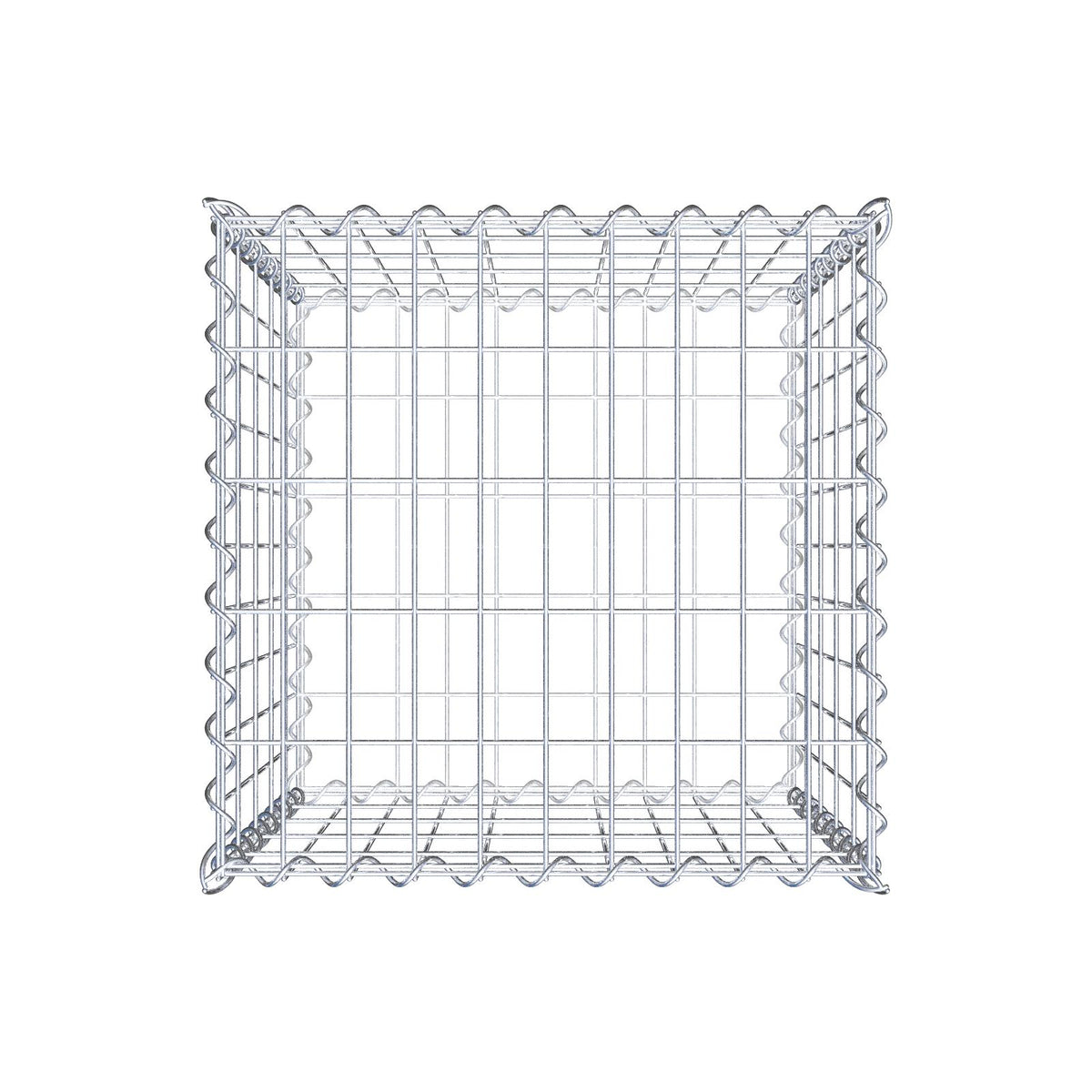 Gabion 50 cm x 50 cm x 50 cm (L x H x D), mesh size 5 cm x 10 cm, spiral