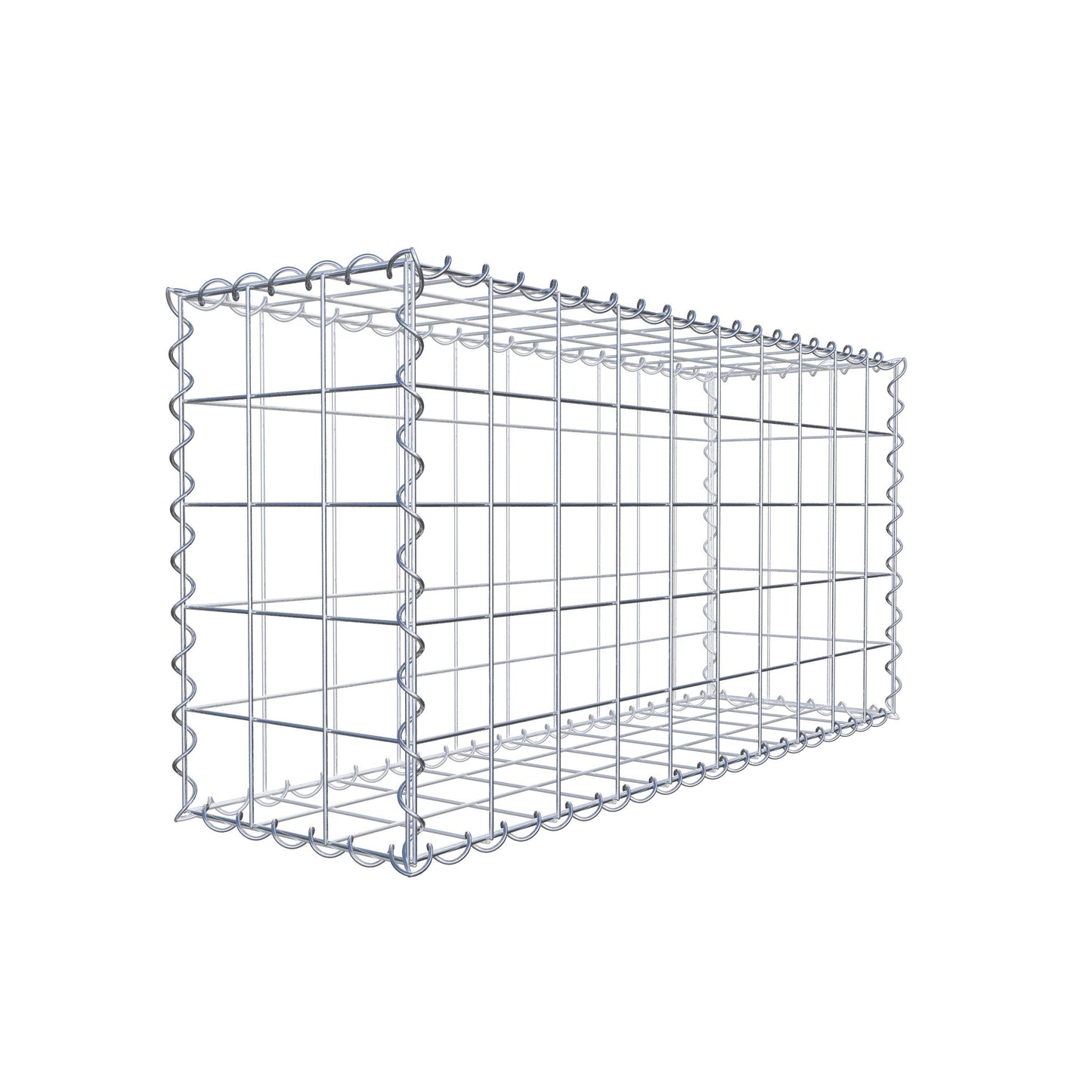 Gabion 100 cm x 50 cm x 30 cm (L x H x D), maskstorlek 10 cm x 10 cm, spiral