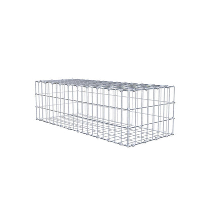 Gabion 100 cm x 30 cm x 40 cm (L x H x D), maskestørrelse 5 x 10 cm, spiralring