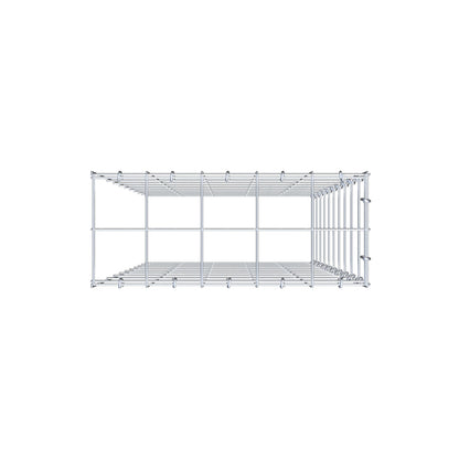 Type 4 oplegkorf 100 cm x 50 cm x 20 cm (L x H x D), maaswijdte 10 cm x 10 cm, C-ring