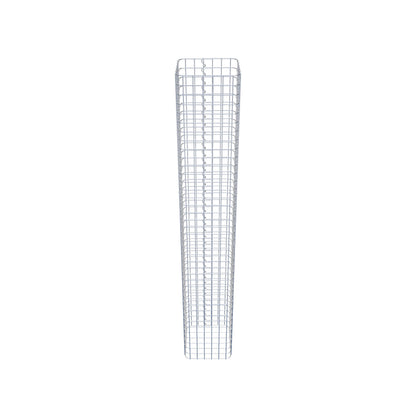 Colonna rettangolare in gabbione zincato a caldo, 32 cm x 32 cm, 200 cm di altezza, MW 5 cm x 5 cm