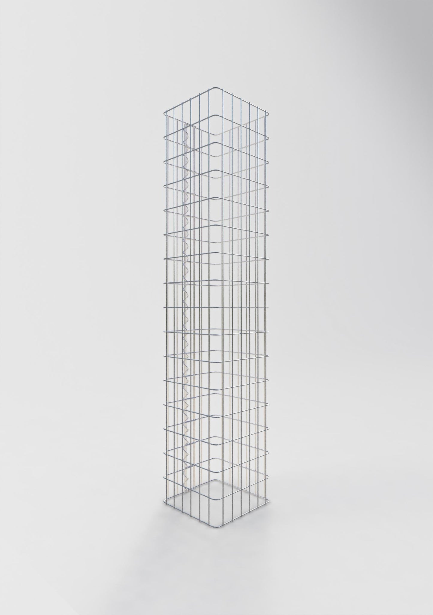 Gabionpelare vinkelrät 32 cm x 32 cm, 160 cm höjd, MW 5 cm x 10 cm