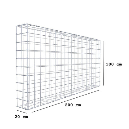 Schanskorf 200 cm x 100 cm x 20 cm (L x H x D), maaswijdte 10 x 10 cm, spiraalring