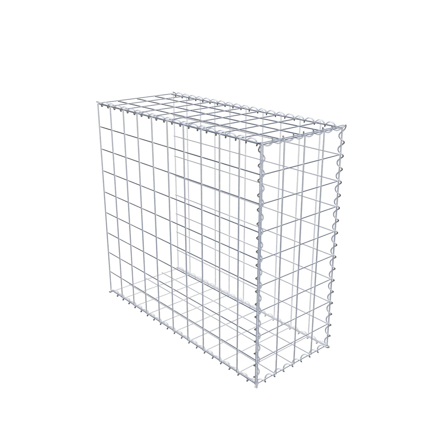 Gabião Tipo 2 100 cm x 90 cm x 40 cm (C x A x P), malhagem 10 cm x 10 cm, espiral