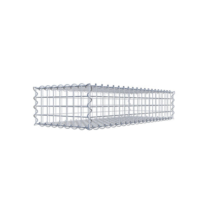 Schanskorf 100 cm x 20 cm x 40 cm (L x H x D), maaswijdte 5 cm x 5 cm, spiraalvormig