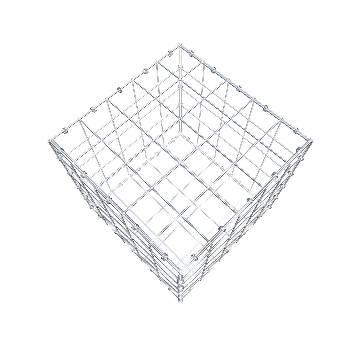 Schanskorf 50 cm x 50 cm x 50 cm (L x H x D), maaswijdte 10 x 10 cm, spiraalring
