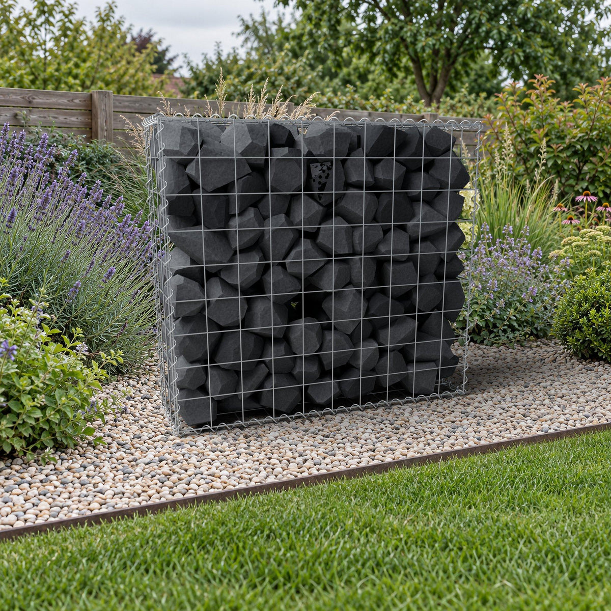 Gabion 100 cm x 90 cm x 30 cm (L x H x D), maskestørrelse 10 cm x 10 cm, spiral