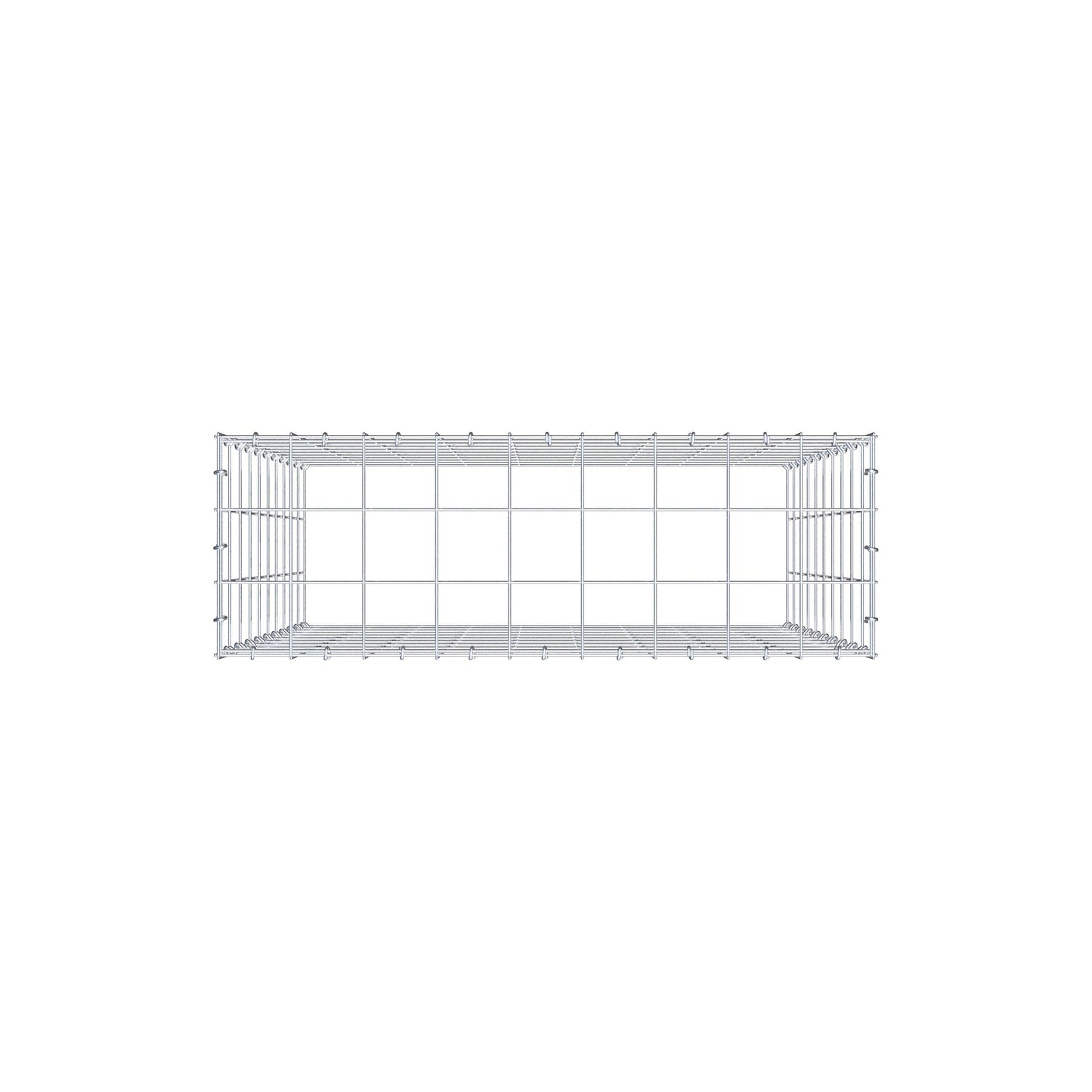 Monteret gabion type 3 100 cm x 90 cm x 30 cm (L x H x D), maskestørrelse 10 cm x 10 cm, C-ring