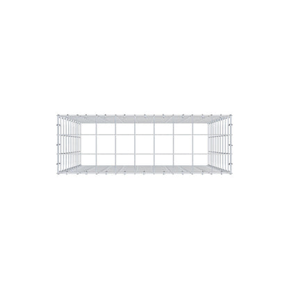 Monteret gabion type 3 100 cm x 90 cm x 30 cm (L x H x D), maskestørrelse 10 cm x 10 cm, C-ring