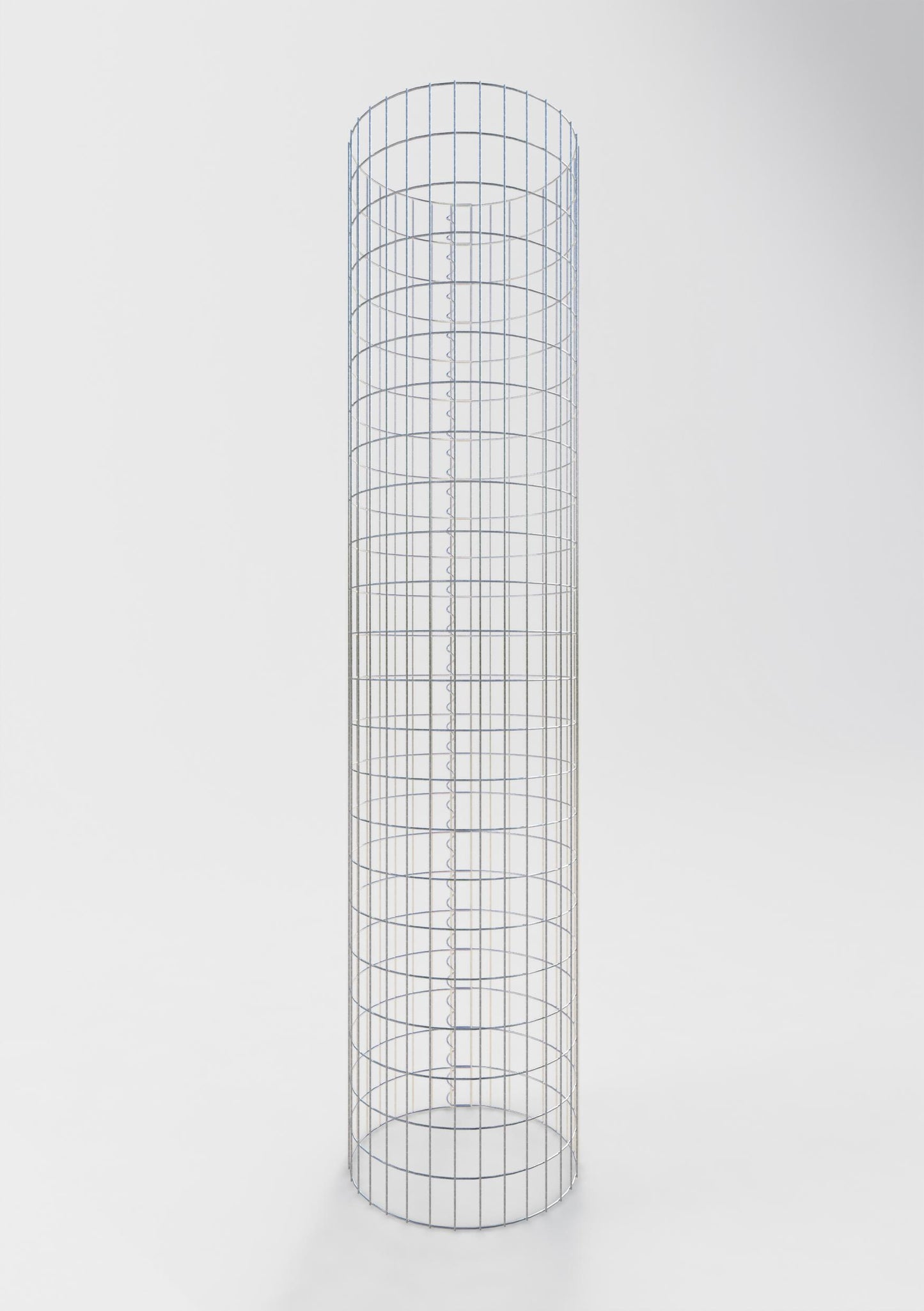 Coluna de gabião redonda 52 cm de diâmetro, 230 cm de altura, malhagem 5 cm x 10 cm