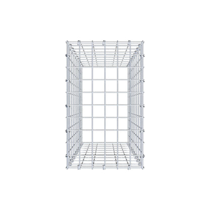 Monteret gabion type 3 100 cm x 30 cm x 50 cm (L x H x D), maskestørrelse 5 cm x 10 cm, C-ring