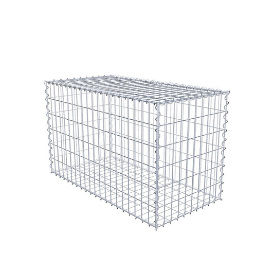 Gabione 100 cm x 60 cm x 50 cm (L x H x T), Maschenweite 5 cm x 10 cm, Spirale