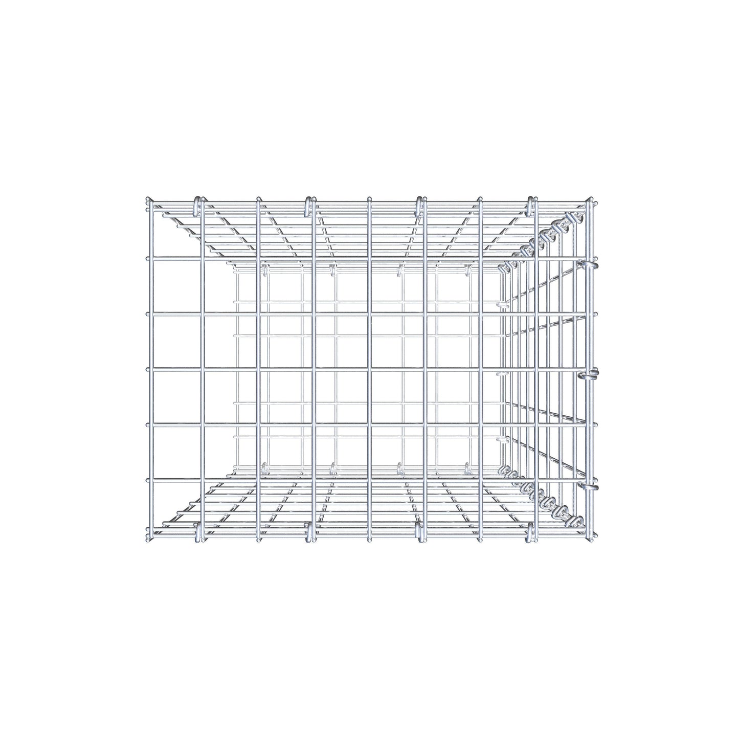 Gabião Tipo 2 80 cm x 40 cm x 30 cm, malhagem 5 cm x 10 cm, anel C