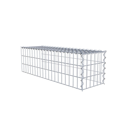 Extra gabion typ 4 100 cm x 30 cm x 30 cm (L x H x D), maskstorlek 5 cm x 10 cm, spiral