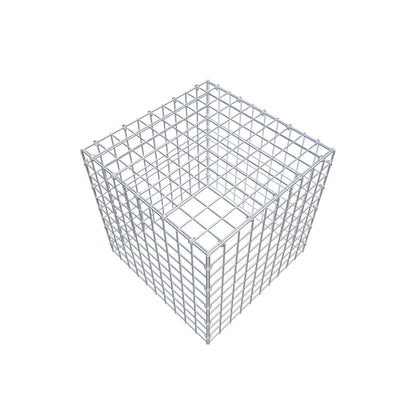 Opbouw schanskorf type 3 50 cm x 50 cm x 50 cm (L x H x D), maaswijdte 5 cm x 5 cm, C-ring