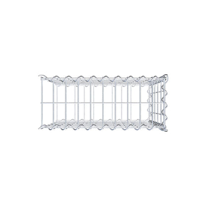 Aangegroeide schanskorf type 2 50 cm x 50 cm x 20 cm (L x H x D), maaswijdte 5 cm x 10 cm, spiraal