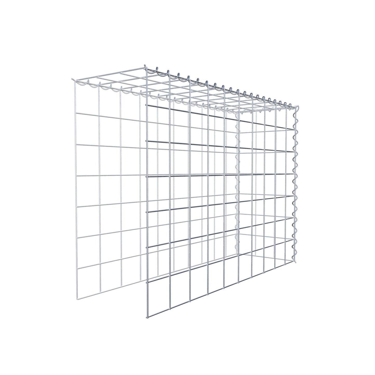 Grown-on gabion type 4 100 cm x 70 cm x 30 cm (L x H x D), mesh size 10 cm x 10 cm, spiral