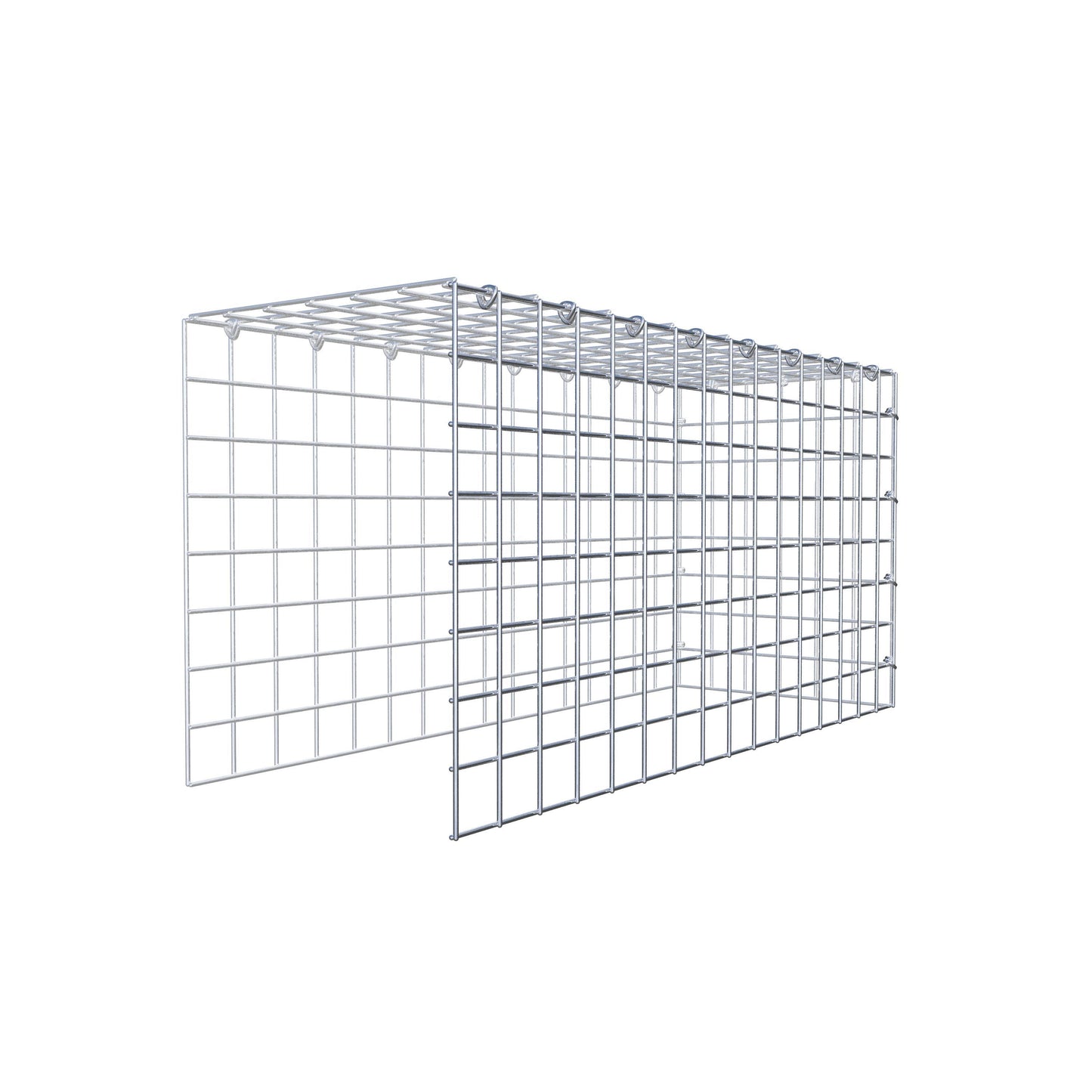 Fourche rapportée type 4 80 cm x 40 cm x 30 cm (L x H x P), mailles 5 cm x 5 cm, anneau C