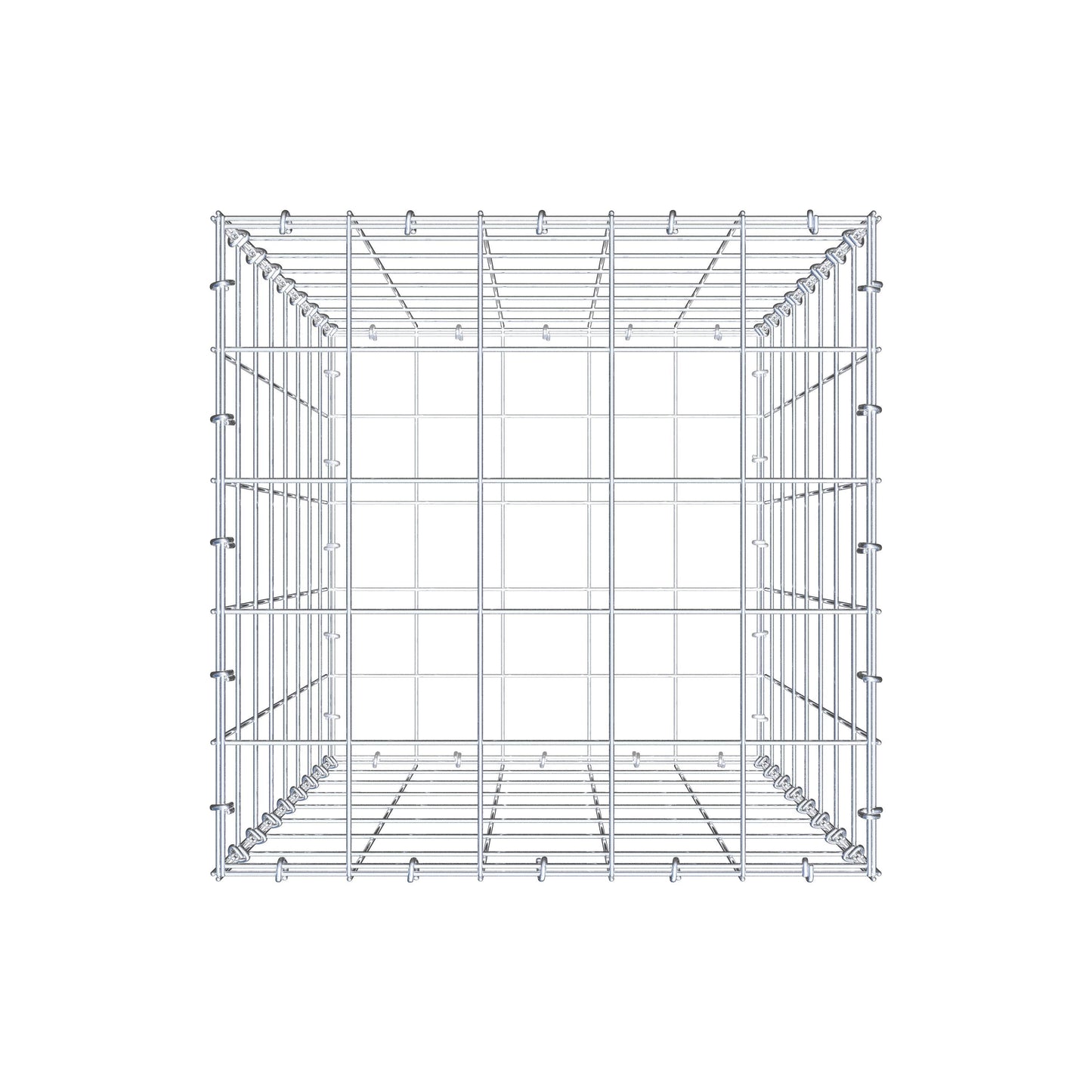 Gabion 80 cm x 50 cm x 50 cm (L x H x D), maskestørrelse 10 cm x 10 cm, C-ring