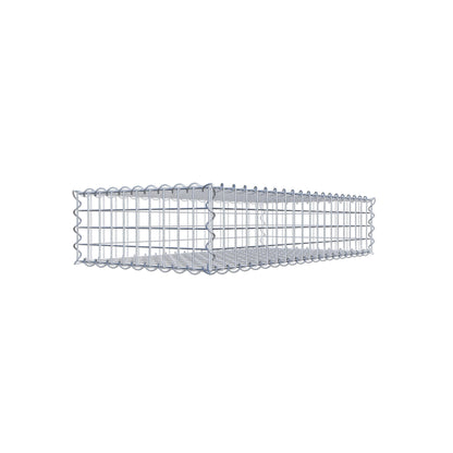 Gabbione 100 cm x 20 cm x 50 cm (L x H x P), maglia 5 cm x 5 cm, spirale