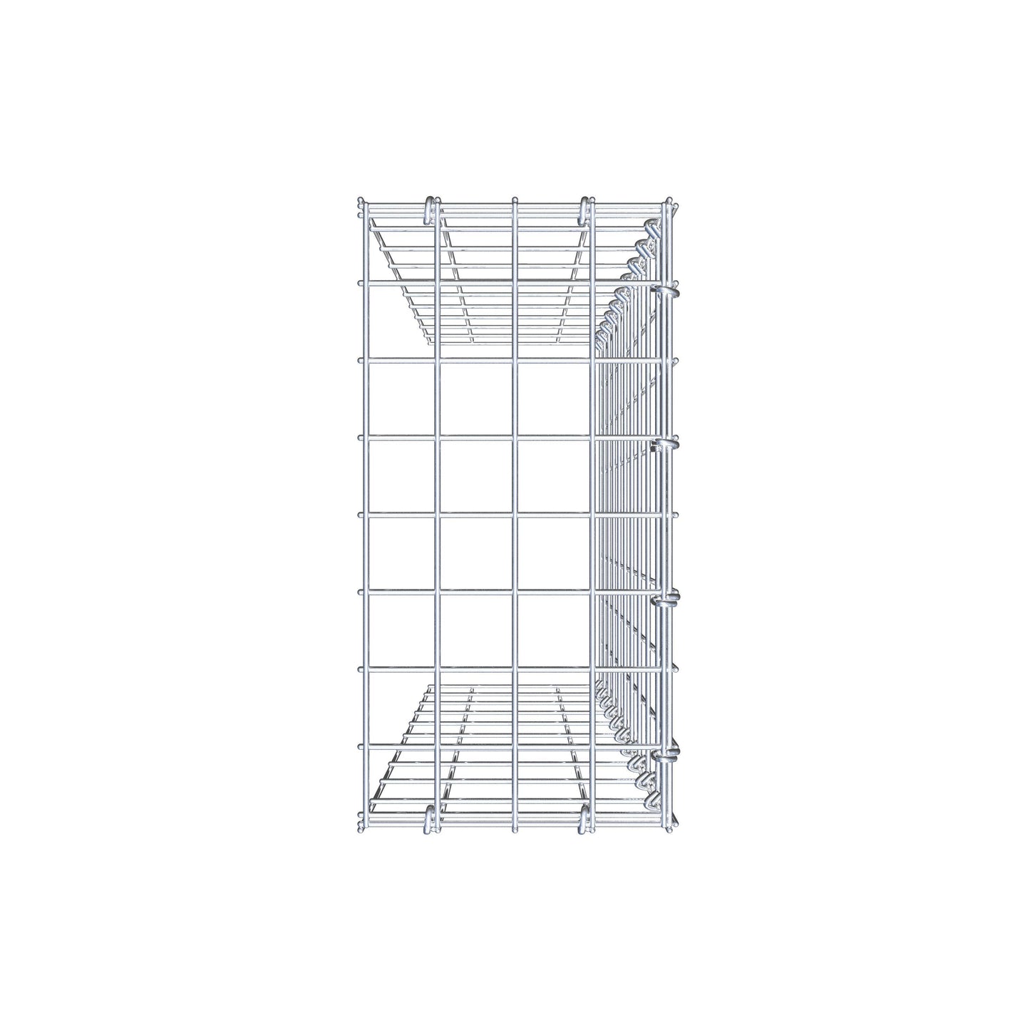Opzetpaal type 4 100 cm x 20 cm x 40 cm (L x H x D), maaswijdte 5 cm x 10 cm, C-ring