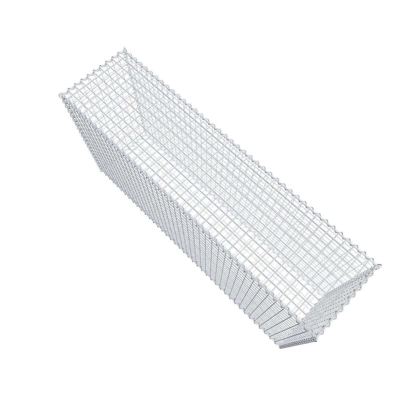 Gabião 200 cm x 100 cm x 50 cm (C x A x P), malhagem 5 cm x 5 cm, espiral