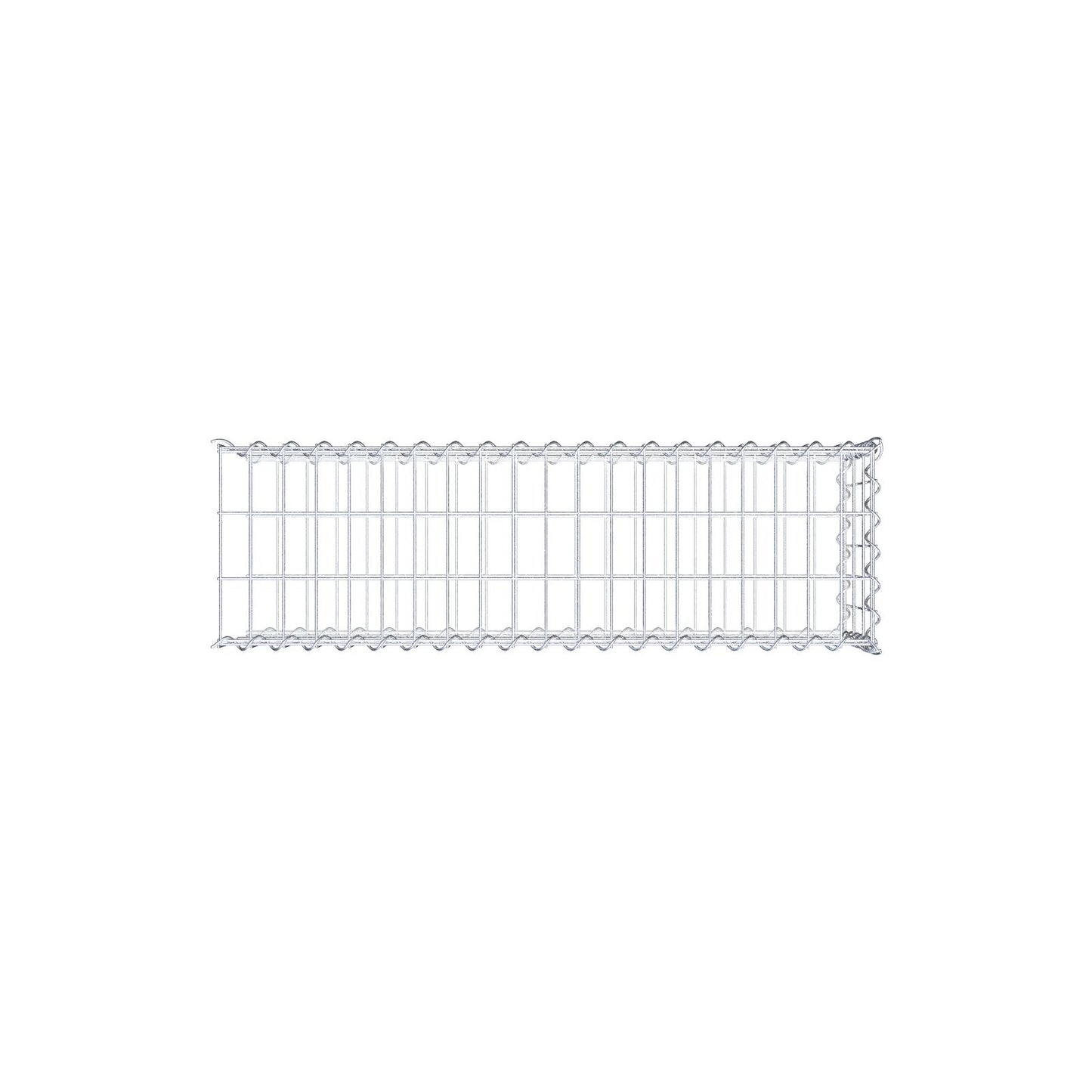 Opvokset gabion type 2 100 cm x 30 cm x 30 cm (L x H x D), maskestørrelse 5 cm x 10 cm, spiral