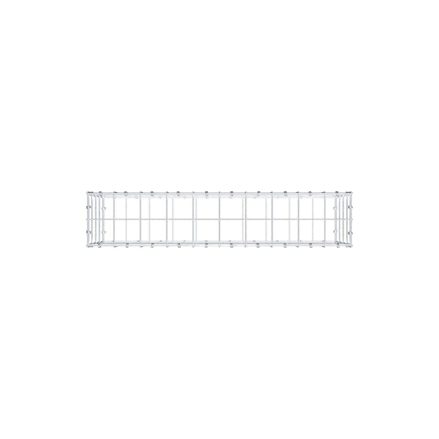 Schanskorf 100 cm x 40 cm x 20 cm (L x H x D), maaswijdte 10 x 10 cm, spiraalring