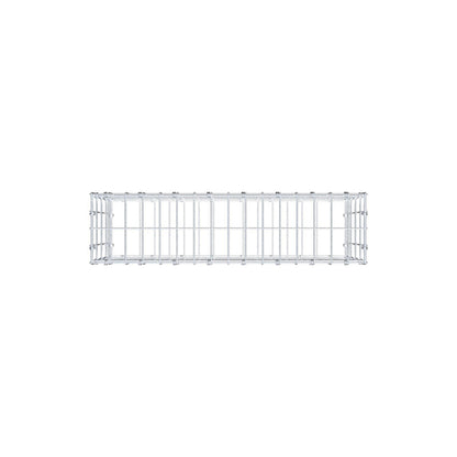 Gabion 80 cm x 40 cm x 20 cm (L x H x P), mailles 5 x 10 cm, anneau en spirale