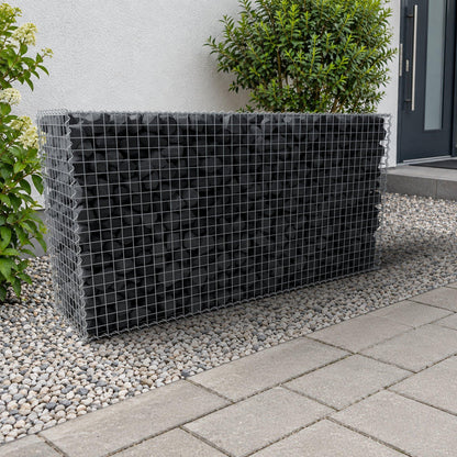 Gabion 200 cm x 100 cm x 50 cm (L x H x D), mesh size 5 cm x 5 cm, spiral