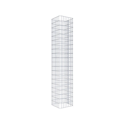Gabionensäule eckig 37 cm x 37 cm, 200 cm Höhe, MW 5 cm x 10 cm