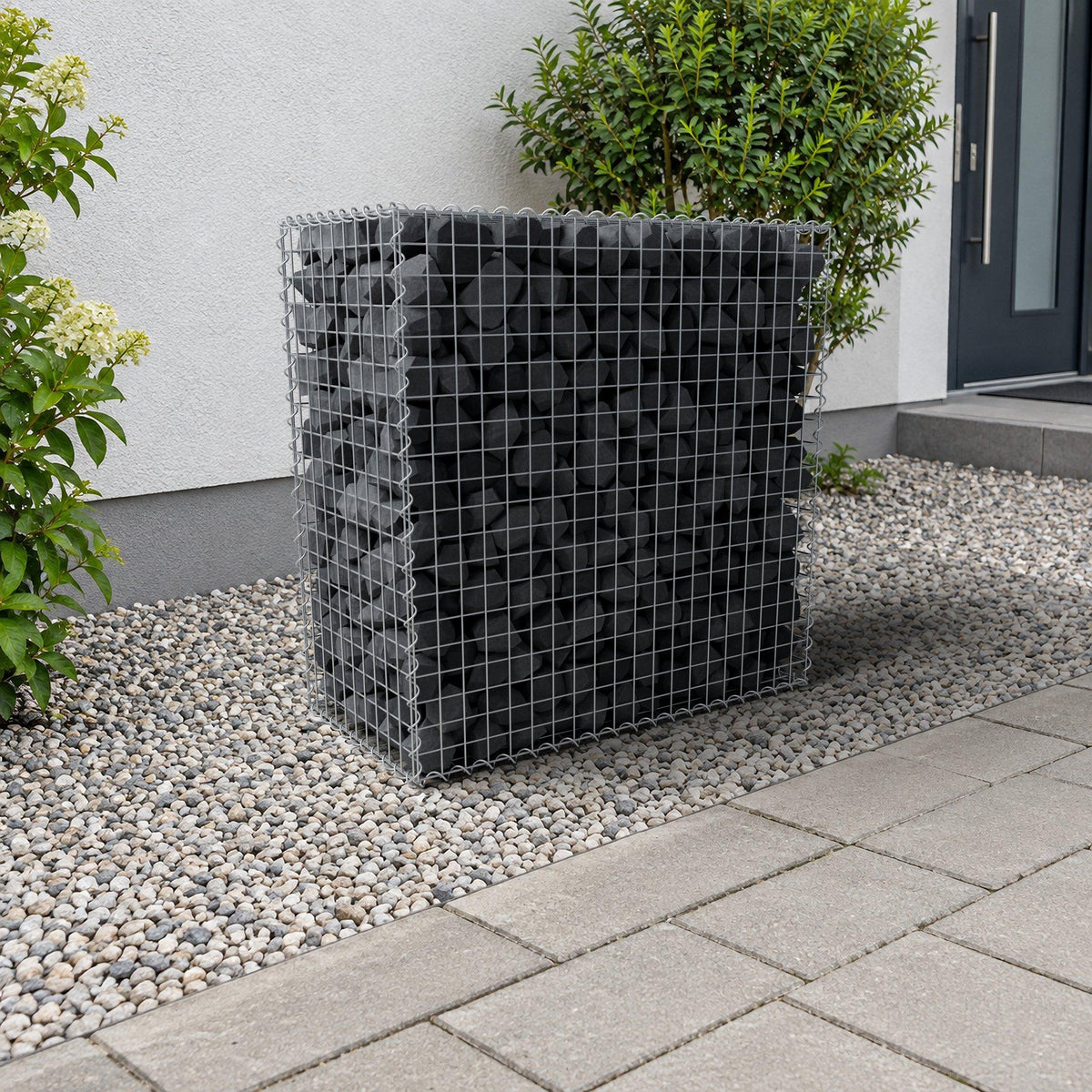 Gabion 100 cm x 100 cm x 50 cm (L x H x D), maskstorlek 5 cm x 5 cm, spiral