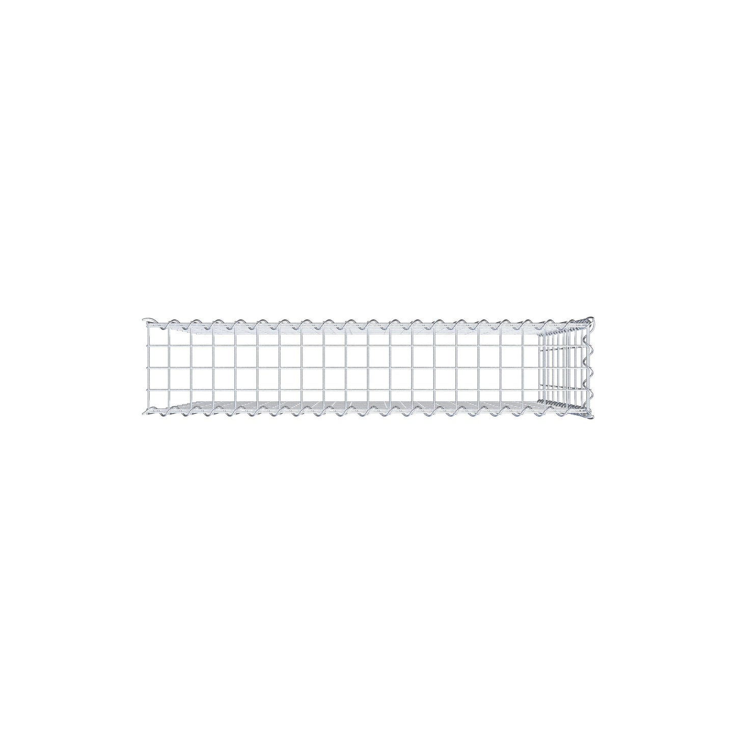 Opvokset gabion type 4 100 cm x 90 cm x 20 cm (L x H x D), maskestørrelse 5 cm x 10 cm, spiral
