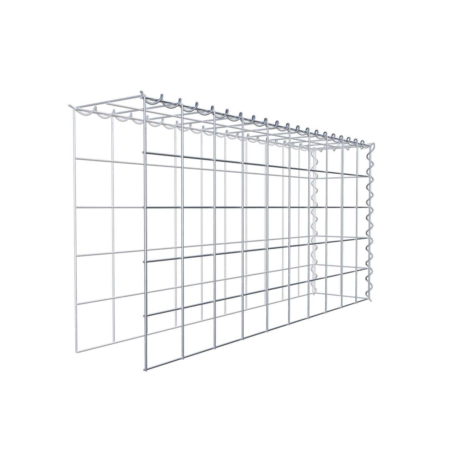 Add-on schanskorf type 4 100 cm x 50 cm x 20 cm (L x H x D), maaswijdte 10 cm x 10 cm, spiraal