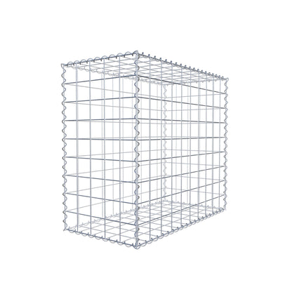 Schanskorf 100 cm x 90 cm x 50 cm (L x H x D), maaswijdte 10 cm x 10 cm, spiraalvormig