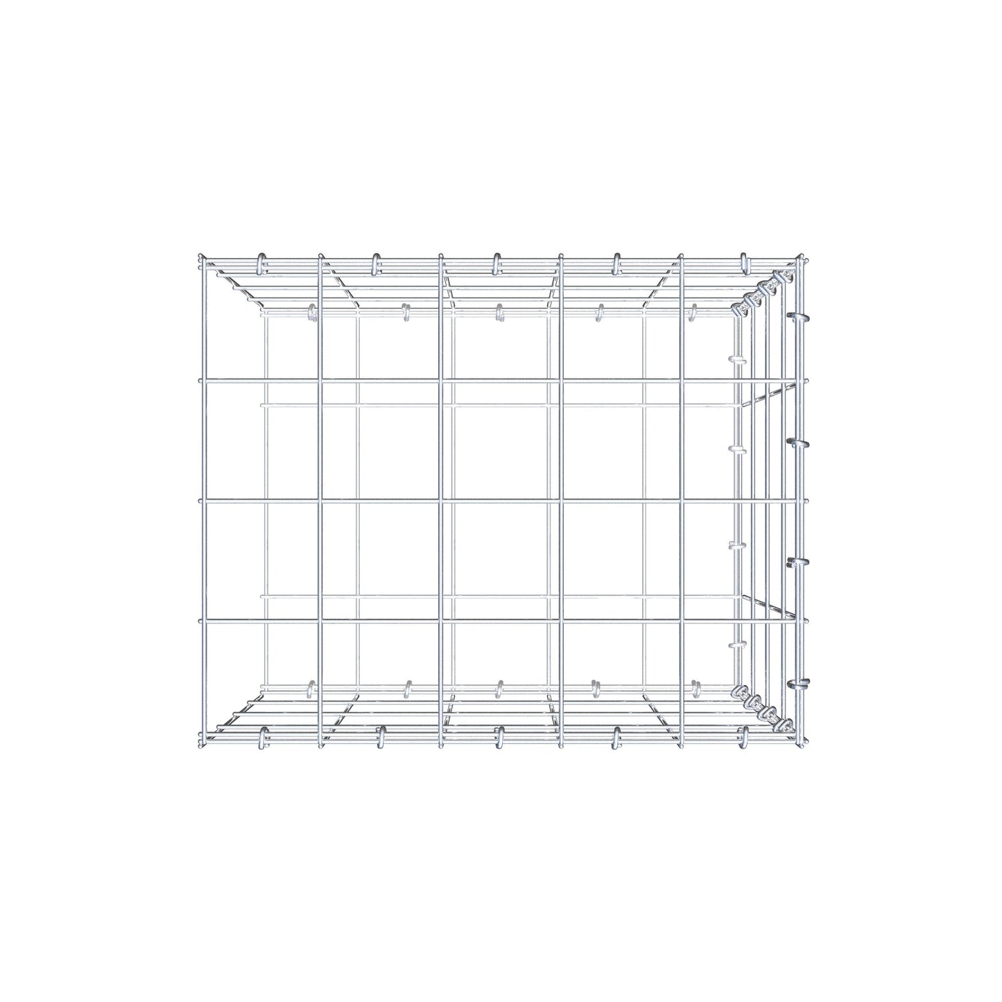 Gabião tipo 2 50 cm x 40 cm x 40 cm (C x A x P), malhagem 10 cm x 10 cm, anel C