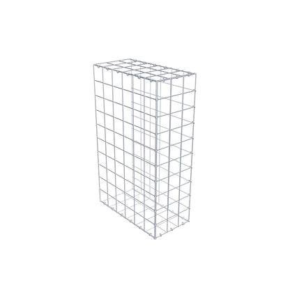 Type 2 oplegkorf 100 cm x 60 cm x 30 cm (L x H x D), maaswijdte 10 cm x 10 cm, C-ring