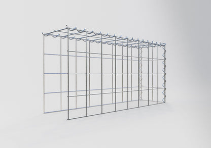 Add-on schanskorf type 4 80 cm x 40 cm x 20 cm (L x H x D), maaswijdte 10 cm x 10 cm, spiraalvormig