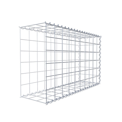 Aangegroeide schanskorf type 2 100 cm x 60 cm x 30 cm (L x H x D), maaswijdte 10 cm x 10 cm, spiraal