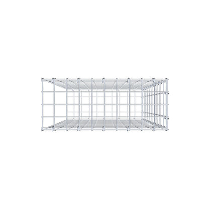 Opzetpaal type 2 100 cm x 50 cm x 20 cm, maaswijdte 5 cm x 10 cm, C-ring