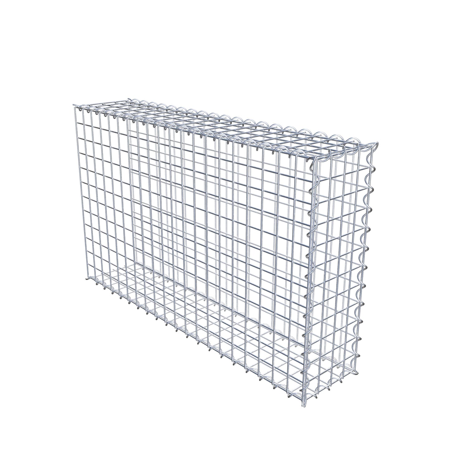 Gabion rapporté type 2 100 cm x 60 cm x 20 cm (L x H x P), mailles 5 cm x 5 cm, spirale